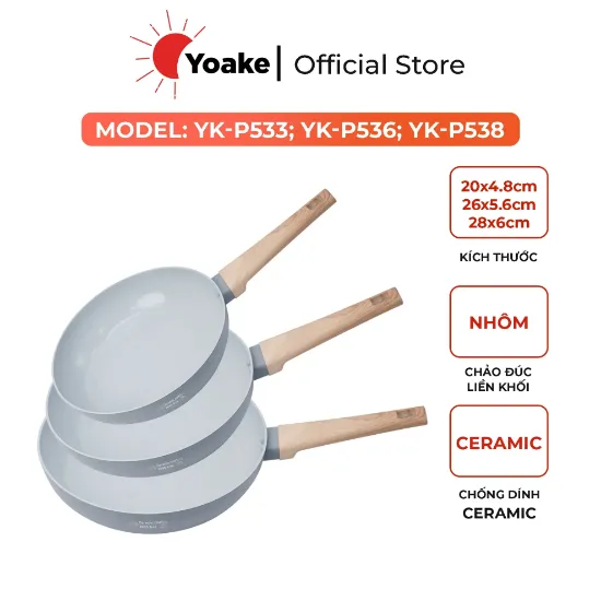 Ảnh của CHẢO NHÔM CHỐNG DÍNH ĐÁY TỪ YOAKE