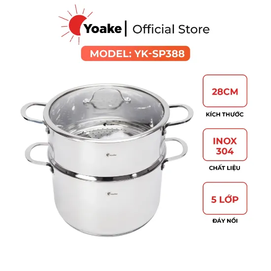 Ảnh của BỘ NỒI HẤP INOX 304 YOAKE YK-SP388
