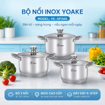 Ảnh của BỘ NỒI ĐÁY TỪ YOAKE YK-SP365